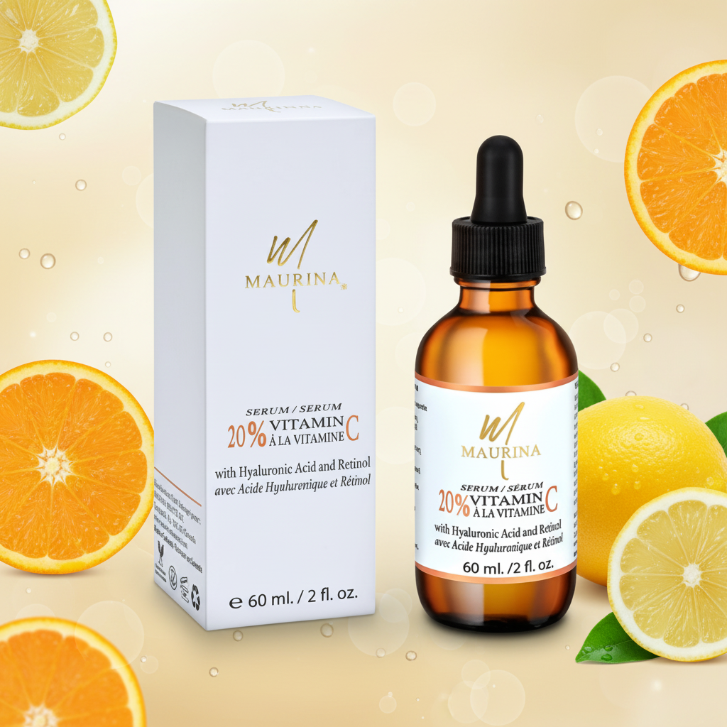 Face Serum -  20% Vitamin C Serum With Hyaluronic Acid And Retinol